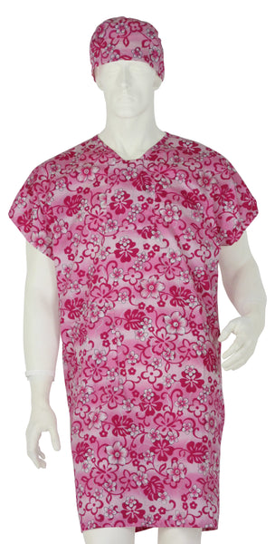 Hospital Gown Pink Flowers