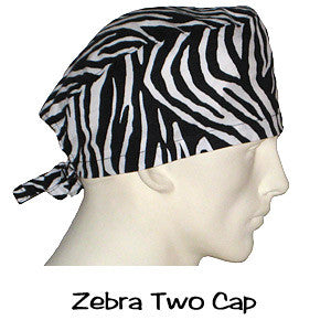 Scrub Caps Zebra Two