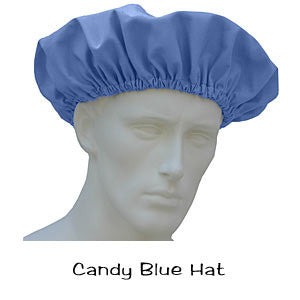 Candy Blue Bouffant Surgical Hats