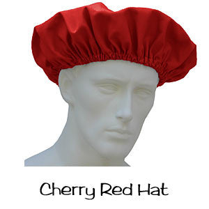 Scrub Bouffant Hat Cherry Red