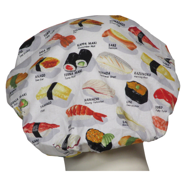 Bouffant Scrub Hat Sushi