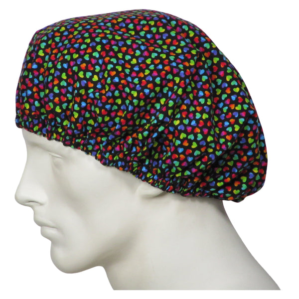 Bouffant Surgical Hats Rainbow Hearts