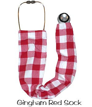 Stethoscope Covers Gingham Red