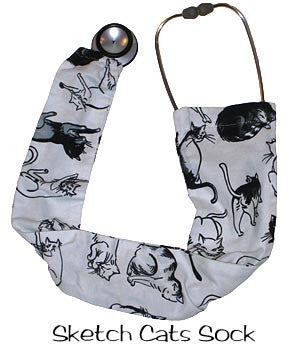 Stethoscope Covers Sketch Cats