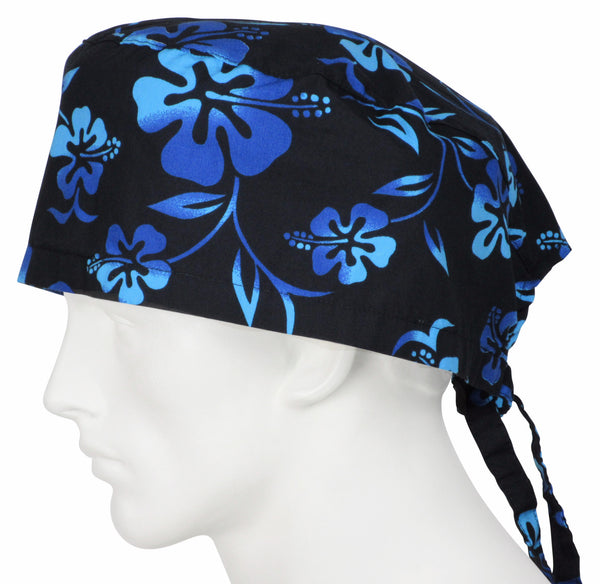XL Surgical Cap Lava Flower Black