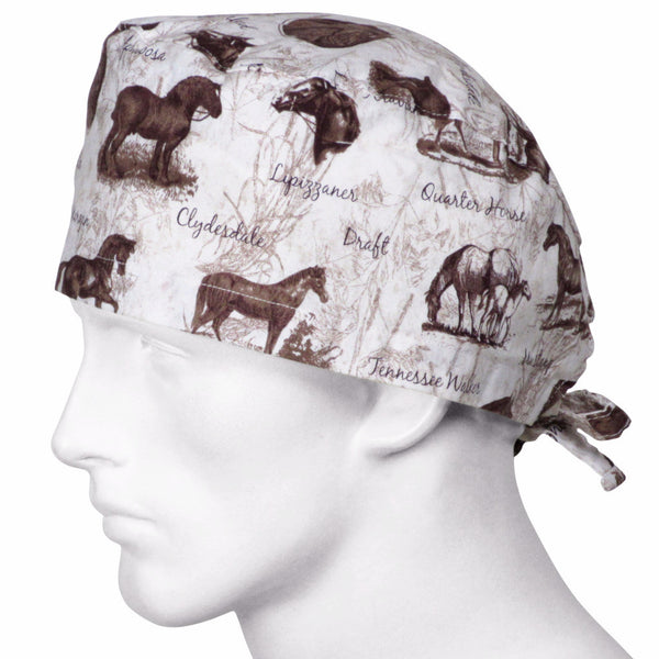 Horse Trails Scrub Cap