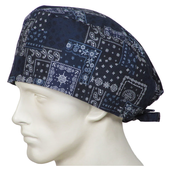XL Surgical Hat Bandana Blues