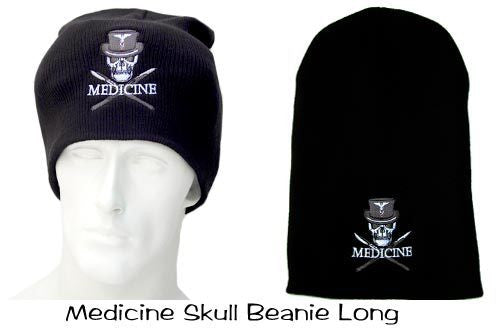 Medicine Skull Beanies Long – surgicalcaps.com