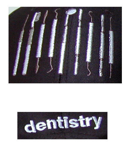 Close-up Dentistry Tool Baseball Cap (Front, Back)