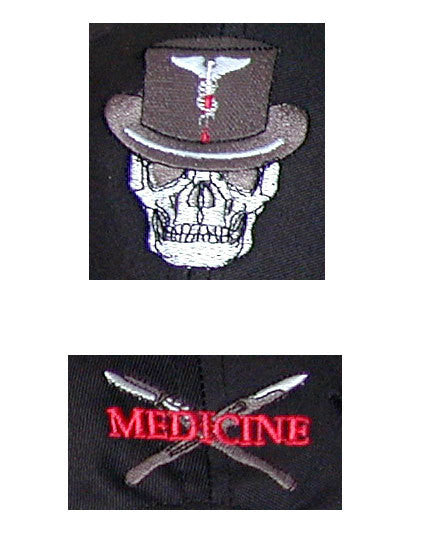 Close-up Medicine Skull Baseball Cap (Front, Back)