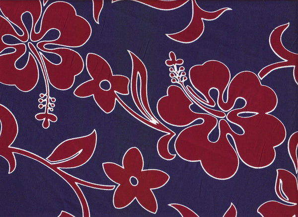 Close-up Fabric Crimson Lava Flowers