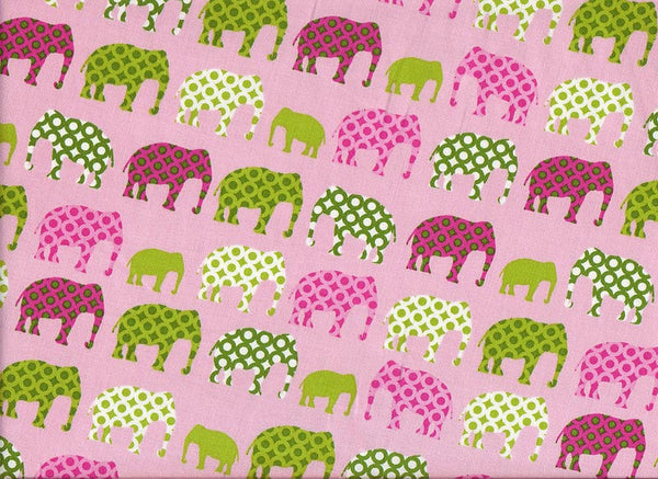 Close-up Bouffant Surgical Hats Pink Elephants