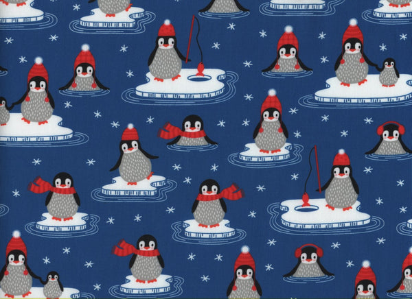 Close Up Fabric Polar Penguins
