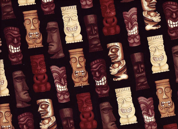 Close-up Stethoscope Covers Tiki Faces