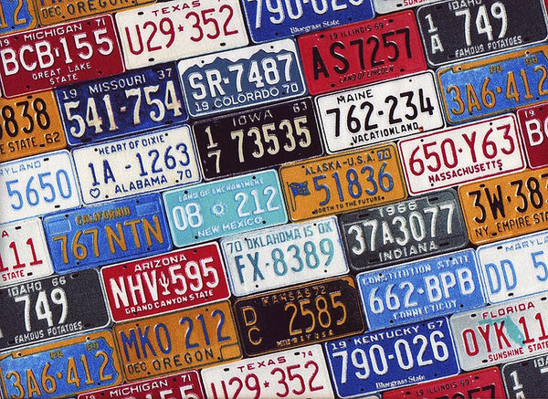 Close-up Stethoscope Covers USA License Plates