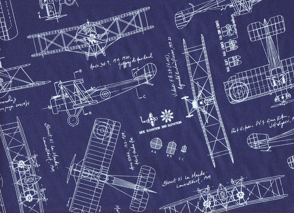 Close-up Fabric Vintage Aeroplanes