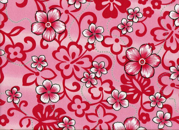Fabric Close-Up Pink Flowers