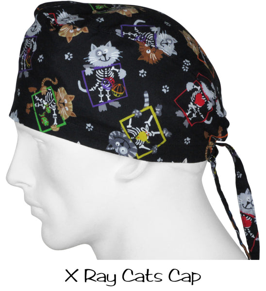 Scrub Surgical Caps X Ray Cats
