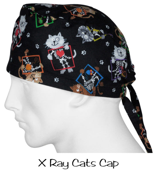 Surgical Scrub Caps X Ray Cats