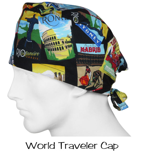 Scrub Hats World Traveler