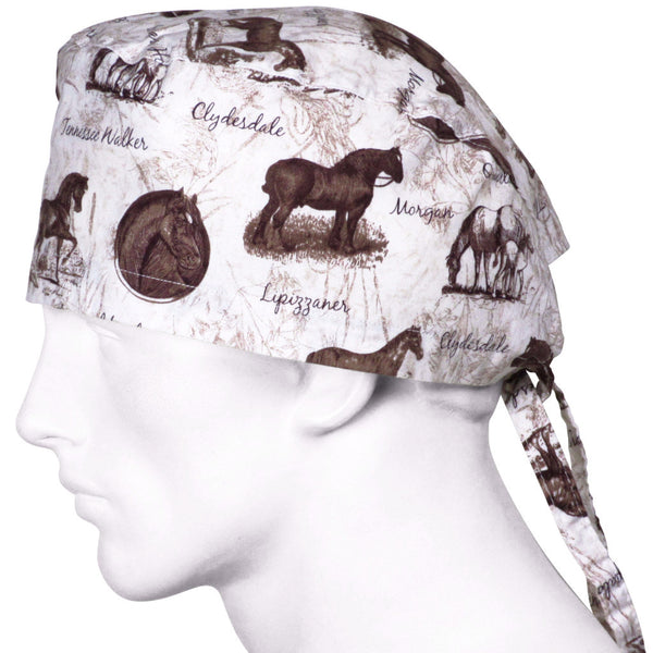 Horse Trails Scrub Cap