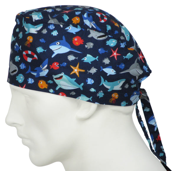 Scrub Caps Shark Town