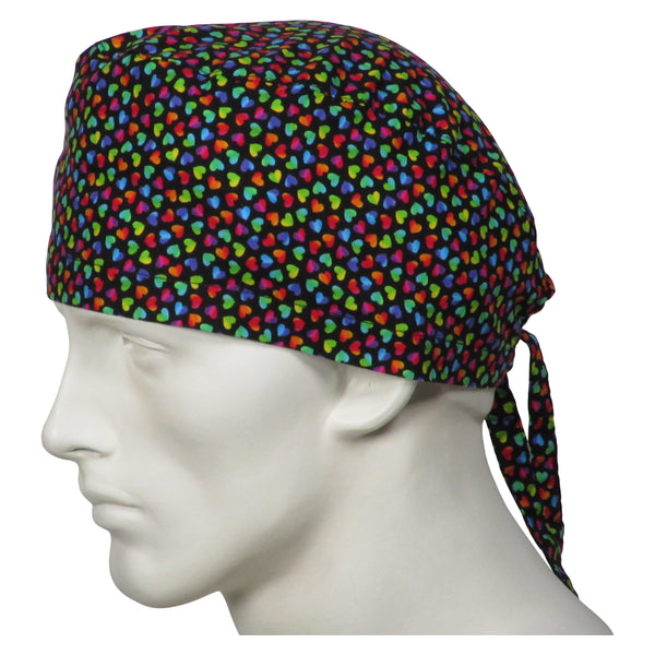 Surgeons Theatre Caps Rainbow Hearts