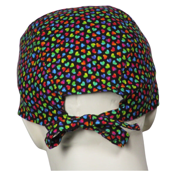 Scrubs Cap Rainbow Hearts
