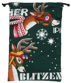 Reindeer Runs Surgical Scrub Sacks