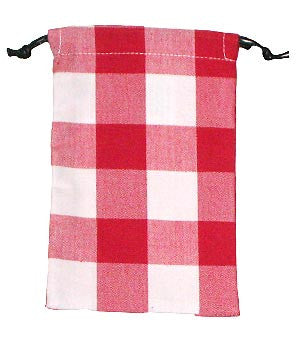 Gingham Red Scrub Sacks