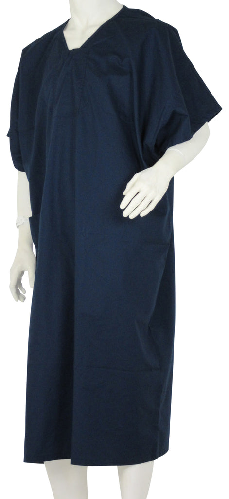 Hospital Gown Deep Navy – surgicalcaps.com