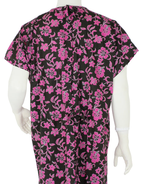 Hospital Gowns Pink Lava Flowers