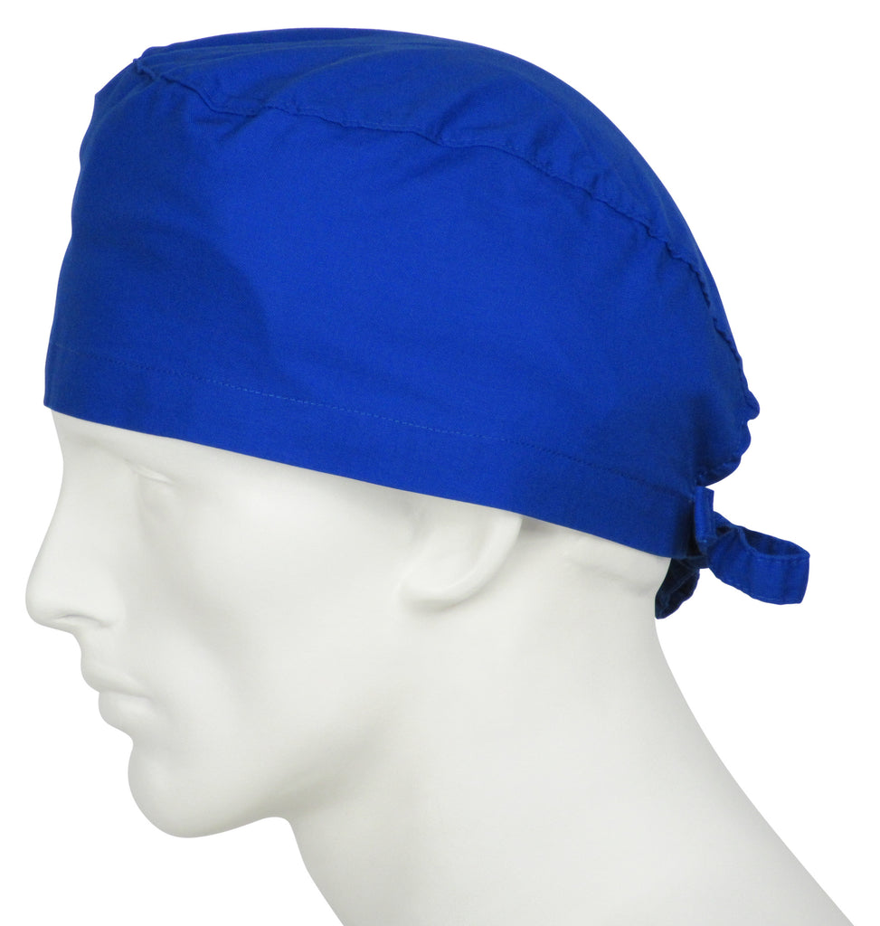 Light Blue Surgical Scrub Cap w/ Sweatband MADE IN THE USA Doctors Surgeon  Hat for Men Women