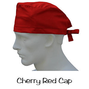 Niceroy Reversible Unisex Pixie Surgical Scrub Hat Cap, Medical Caps, Tie Back Cap, Satin Lining Option Red African Print Men Scrub Cap Satin lined/+
