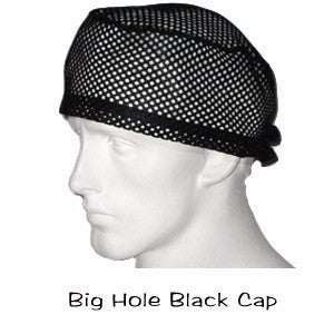 Big Hole Black Surgical Caps