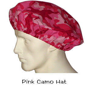 Bouffant Surgical Hats Pink Camo