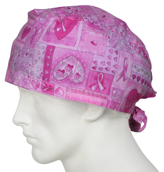 XL Scrub Cap Breast Cancer Ribbons – surgicalcaps.com