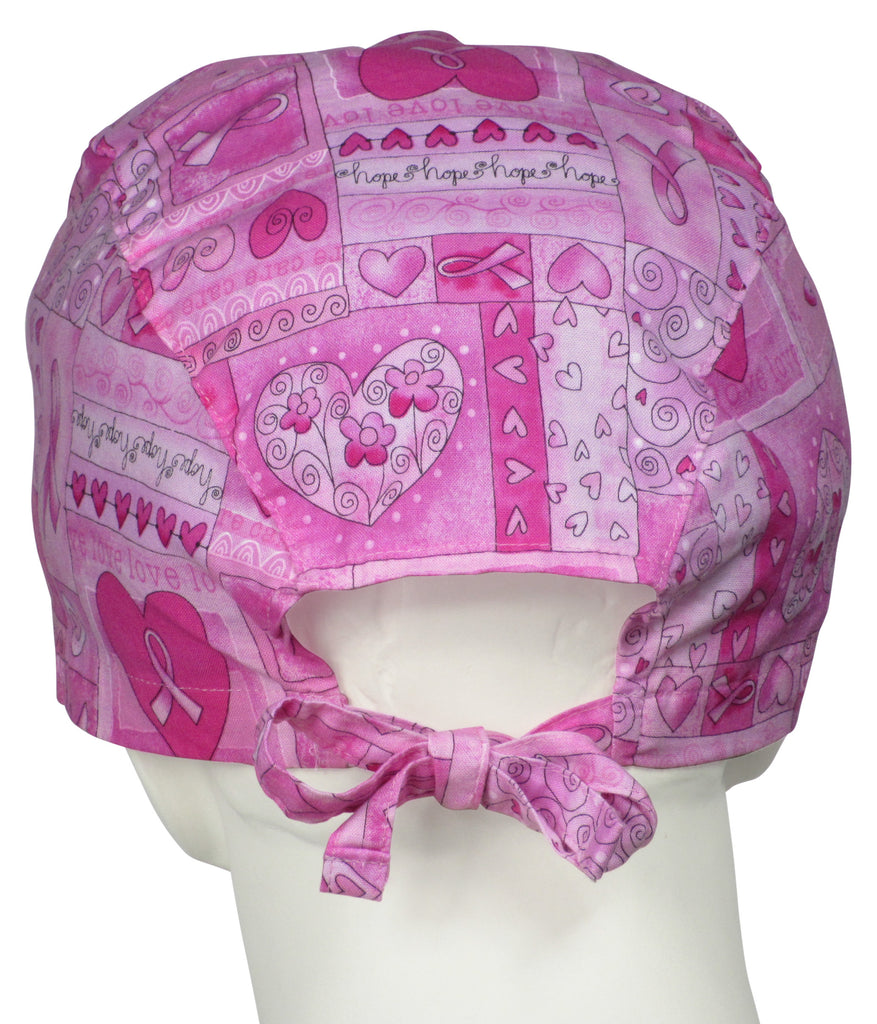 XL Scrub Cap Breast Cancer Ribbons – surgicalcaps.com