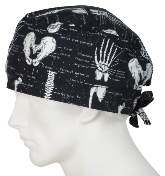 XL Surgical Hats Skeletons