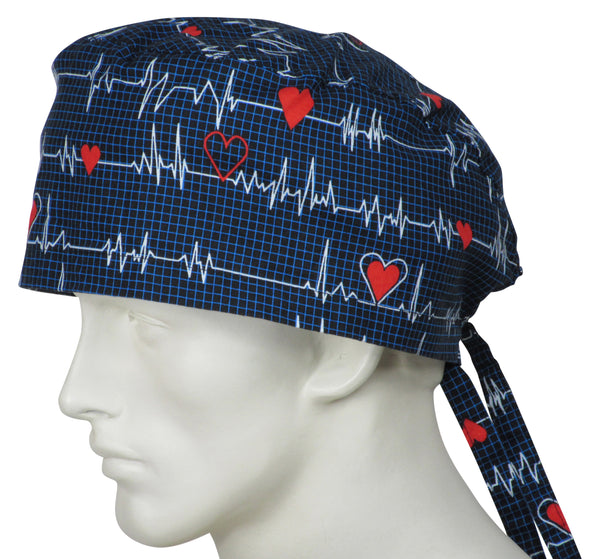 XL Surgical Hats EKG black