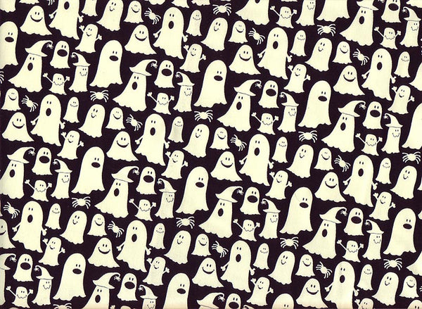 Close-up Stethoscope Cover Sock Boo Ghosts, glows in the dark