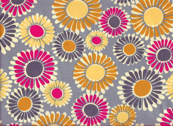 Close Up Fabric Sunshine Flowers