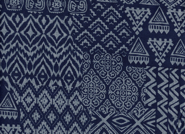 Close-Up fabric Tribal Indigo