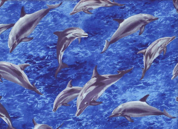 Close-up Fabric Dolphins