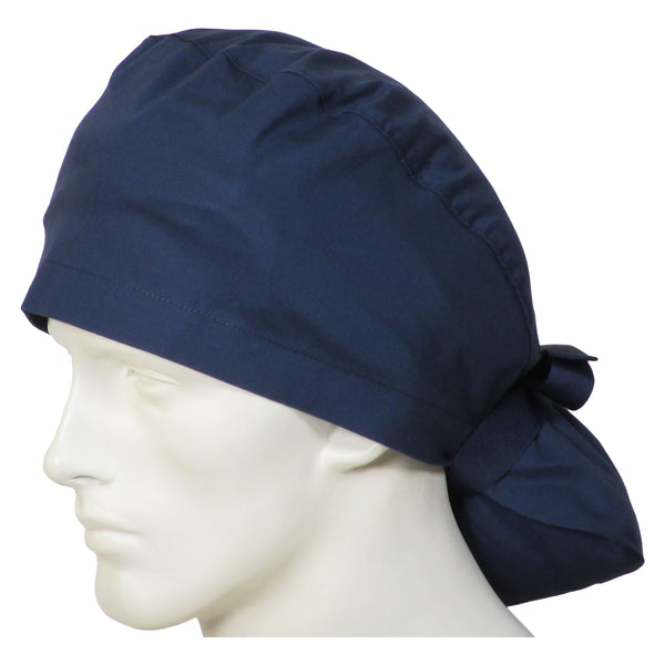 Ponytail Surgical Caps Deep Navy