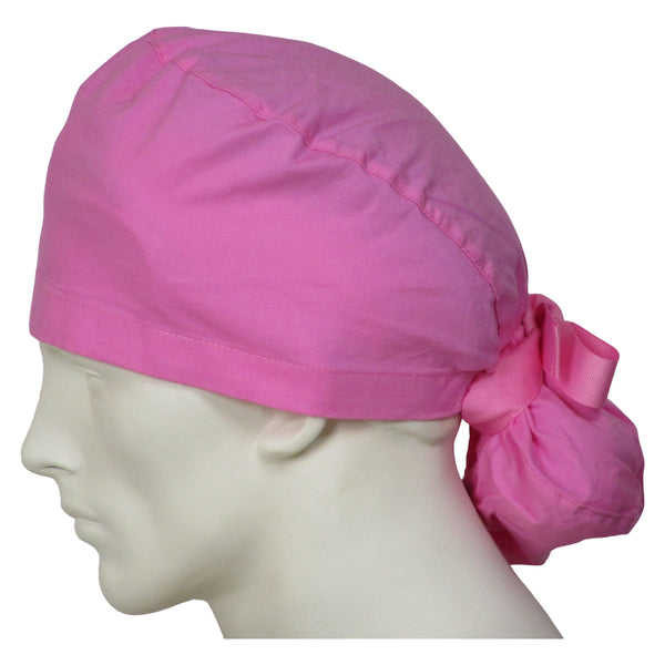 Ponytail Scrub Hats Sweet Pink