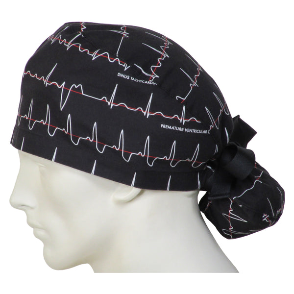 Ponytail Scrub Caps Electrocardiogram