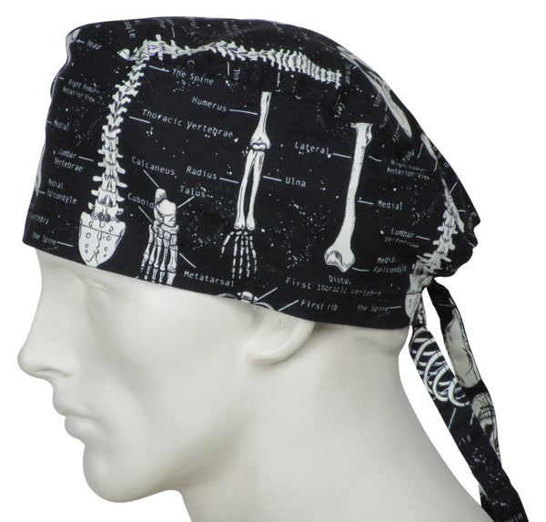 Surgical Scrub Caps Skeletons