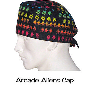 Surgical Caps Arcade Aliens