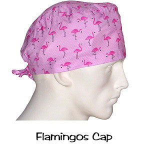 Scrub Hats Flamingos